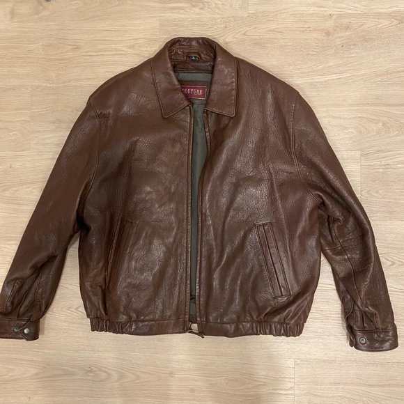 Couture by J. Park Brown Genuine Leather Jacket - Picture 2 of 6